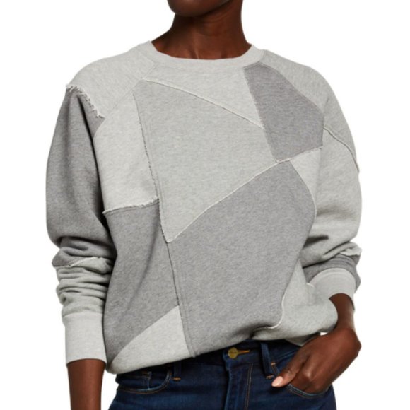 Frame Denim Tops - FRAME Denim Patchwork Sweatshirt